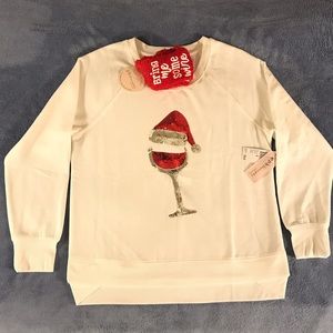 Philosophy Sweatshirt and Sock Gift Set Ivory/Red